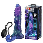 POWER MONSTERS - DUSKWALKER SENTINEL TRICOLOR INFLATABLE FANTASY SILICONE DILDO 23 CM Ø 5 CM