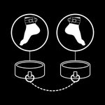 FETISH SUBMISSIVE - VEGAN LEATHER ANKLE CUFFS WITH NOPRENE LINING