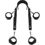 FETISH SUBMISSIVE - MASTER POSITION WITH 4 NOPRENE-LINED HANDCUFFS