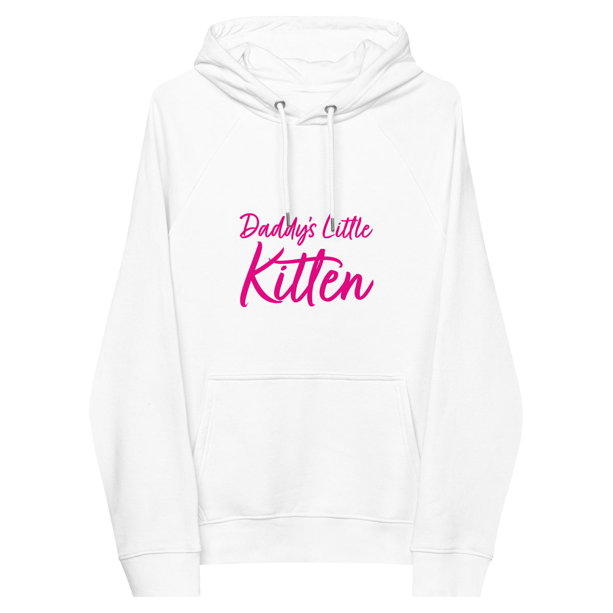 Daddy's Little Kitten - Unisex eco raglan hoodie