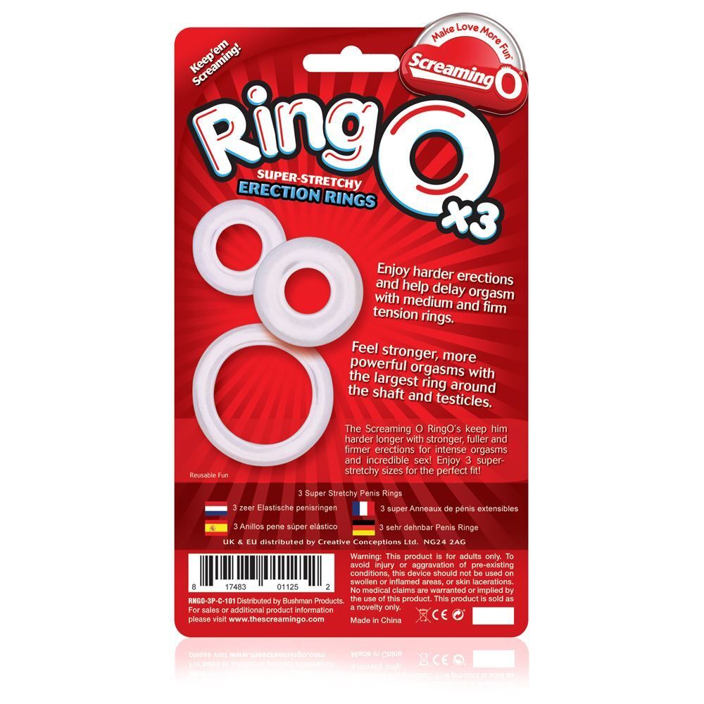 Screaming O RingO x3 Clear Cock Rings