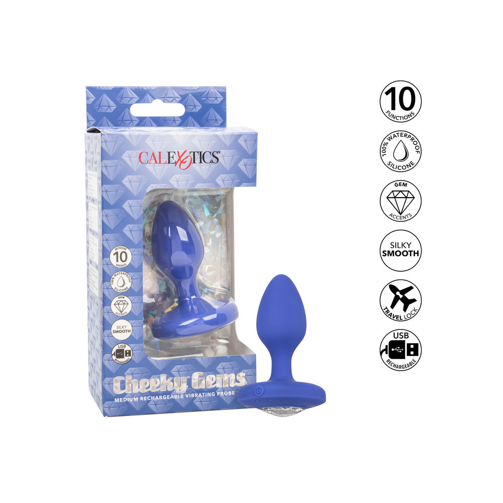 Cheeky Gems Medium Rechargeable Vibrating Butt Plug